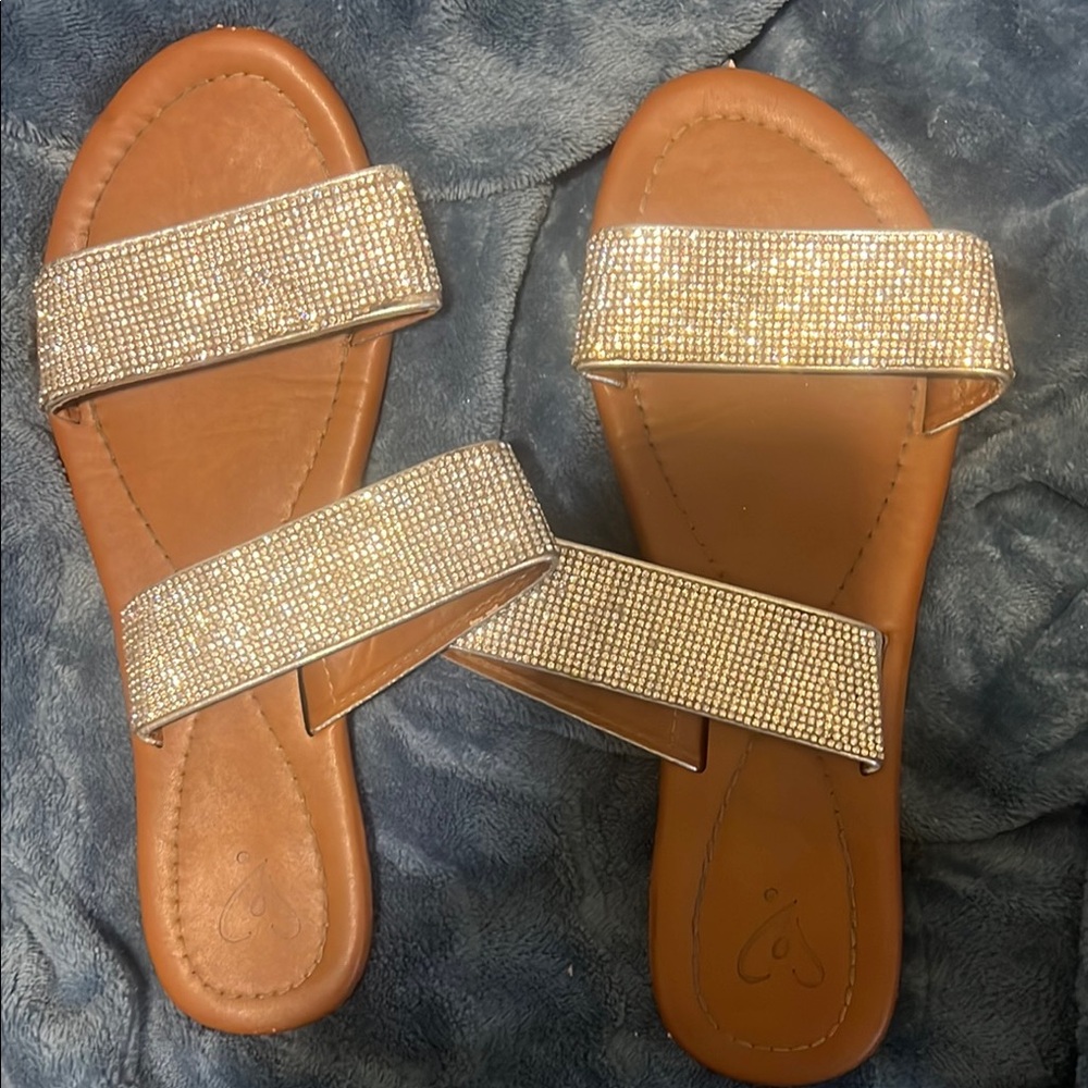 Rhinestone Embellished Sandals